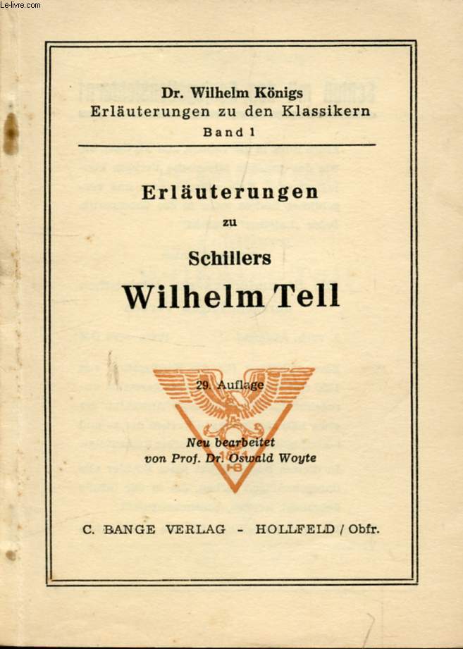 ERLUTERUNGEN ZU SCHILLERS WILHELM TELL