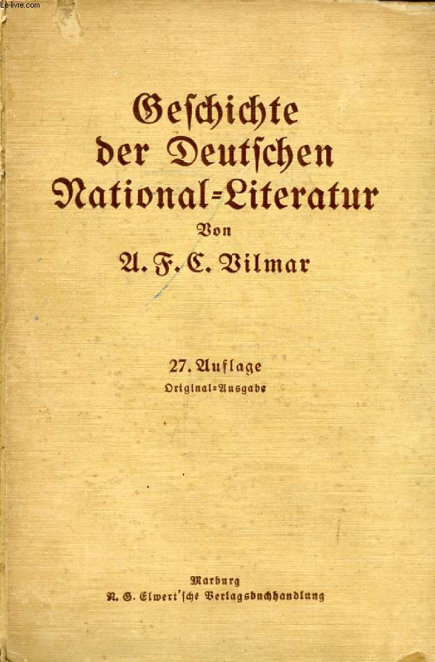 GESCHICHTE DER DEUTSCHEN NATIONALLITERATUR