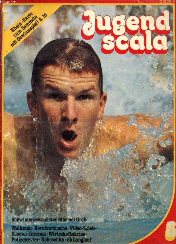 JUGEND SCALA, Nr. 5, NOV. 1982 (Inhalt: Rhein-Karte zum Sammeln mit Gewinnspiel ! Schwimmweltmeister Michael Gro. Walkman. Berufswnsche. Video Spiele. Kloster-Internat. Kokoschka...)