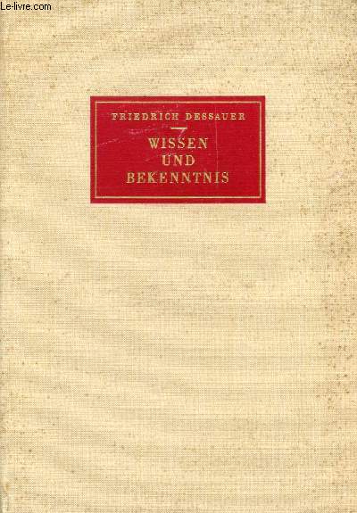 WISSEN UND BEKENNTNIS
