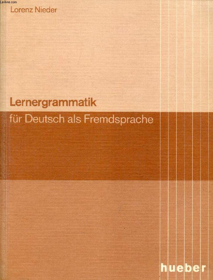 LERNERGRAMMATIK FR DEUTSCH ALS FREMDSPRACHE