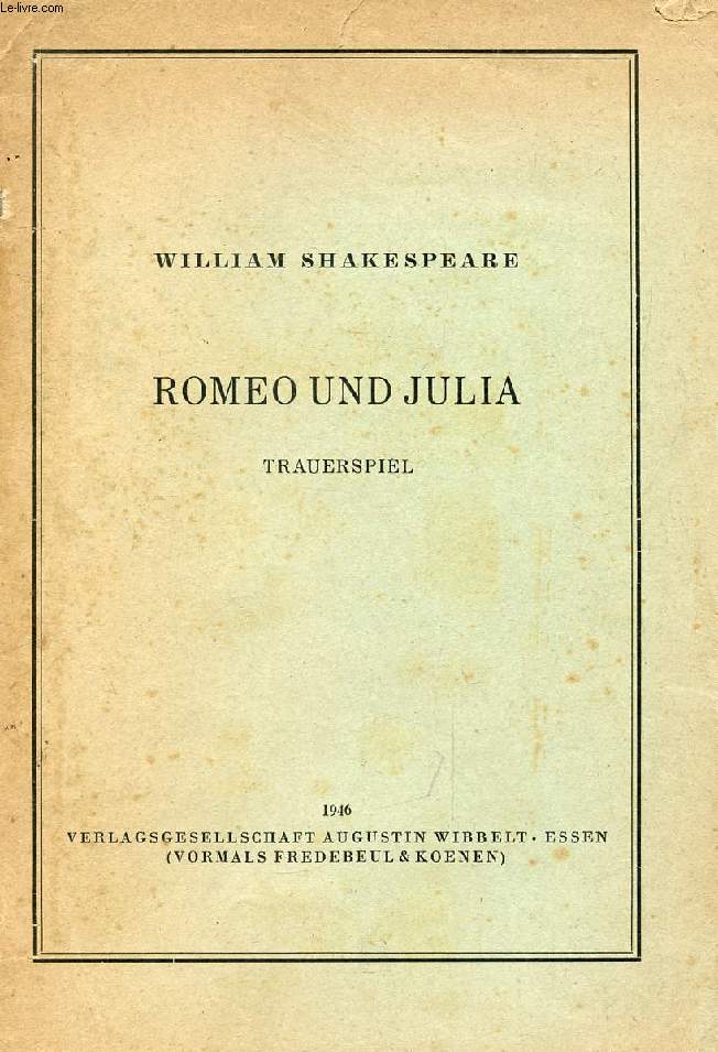 ROMEO UND JULIA, Trauerspiel