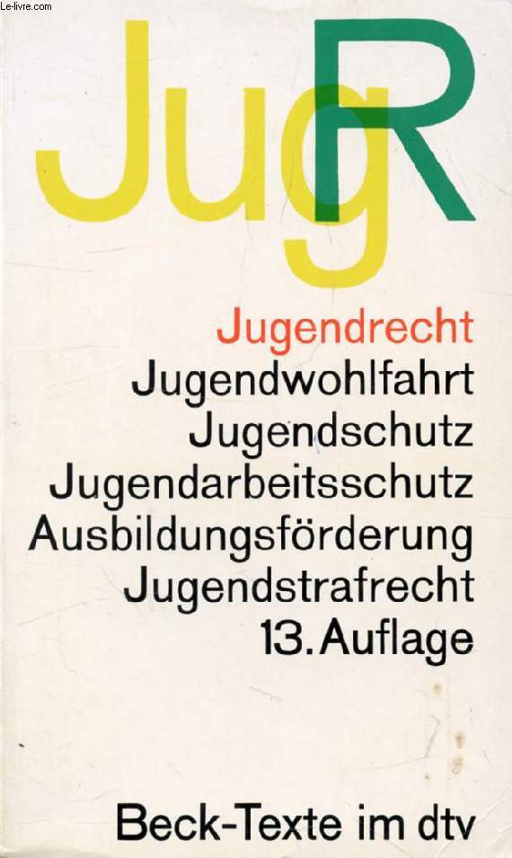 JUGENDRECHT, JugR 13. A., 5008