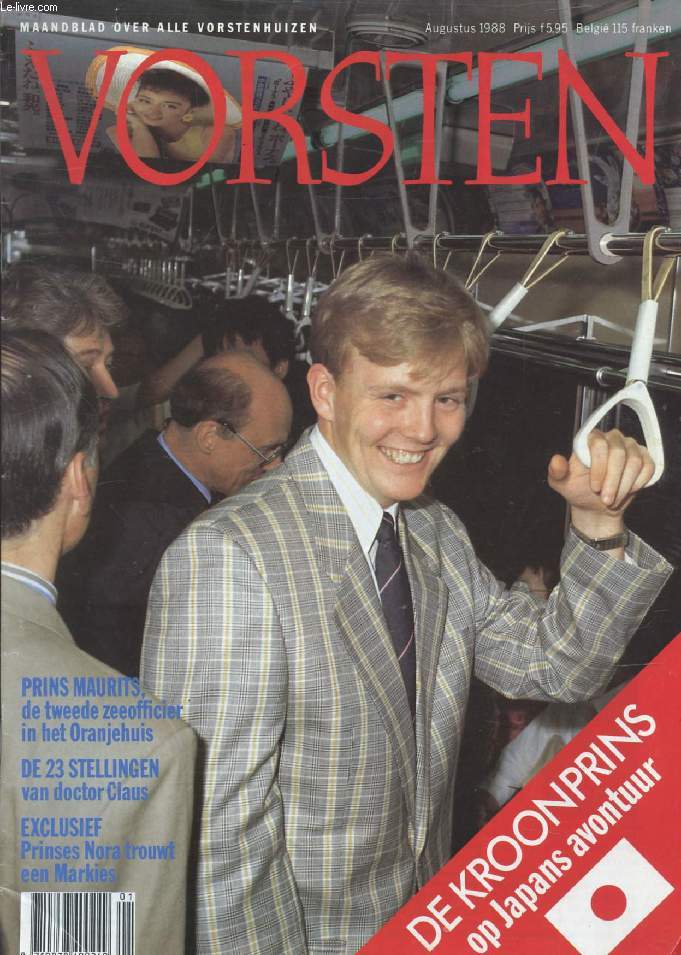 VORSTEN, AUG. 1988 (Inhoud: De kroonprins op Japans avontuur. Prins Maurits, de tweede zeeofficier in het Oranjehuis. De 23 Stellingen van doctor Claus. Prinses Nora trouwt een Markies...)