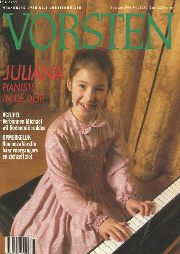 VORSTEN, FEB. 1990 (Inhoud: Juliana pianiste in de dop. Actueel, Verbannen Michal wil Roemeni redden. Opmerkelijk, Hoe onze Vorstin haar voorgangers en zichzelf ziet...)