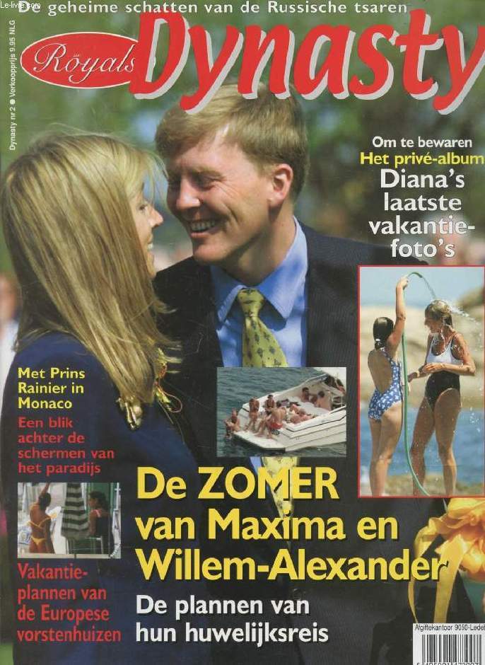 DYNASTY (ROYALS), Nr. 2, 2001 (Inhoud: de zomer van Maxima en Willem-Alexander. Om te bewaren het priv-album, Diana's laatste vakantie-foto's. Met Prins Rainier in Monaco...)