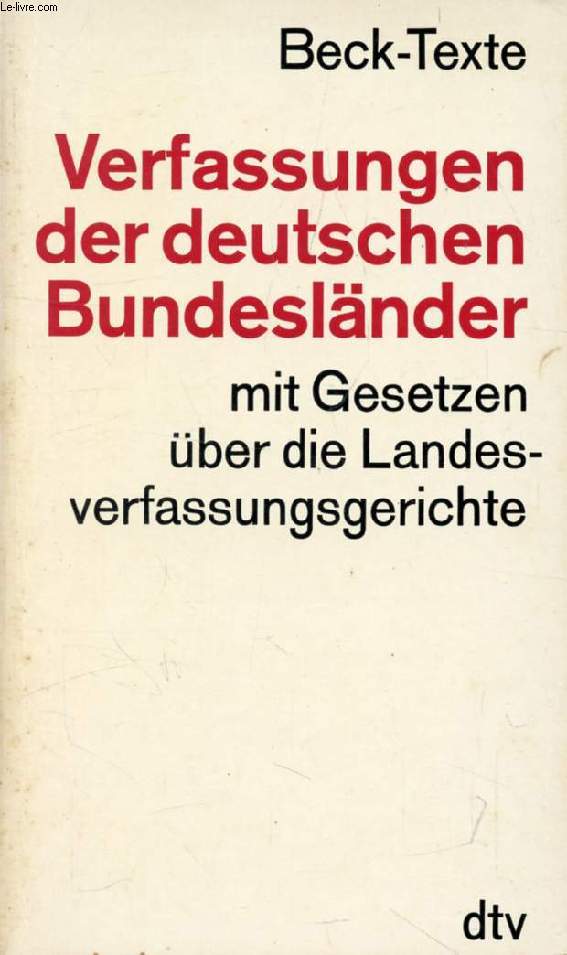 VERFASSUNG DER DEUTSCHEN BUNDESLNDER
