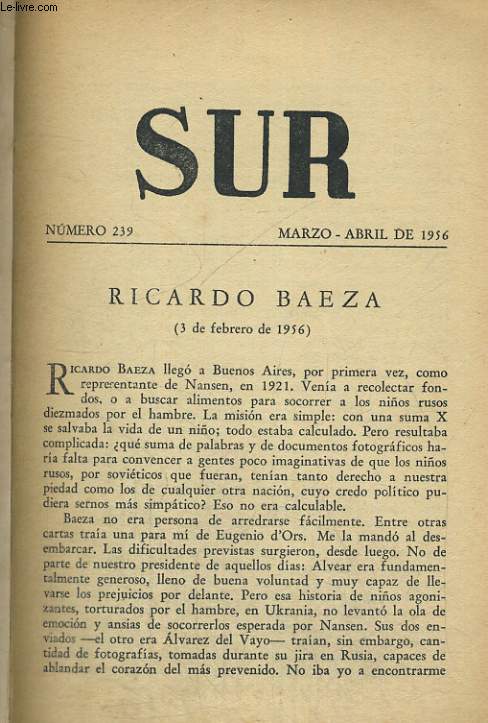 SUR N 239, MARZO-ABRIL DE 1956