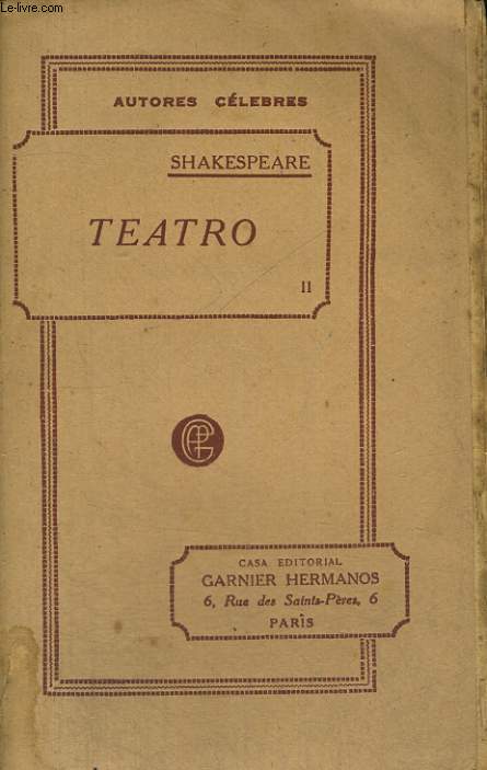 TEATRO, TOMO II : OTELO, ROMEO Y JULIETA, LA TEMPESTAD