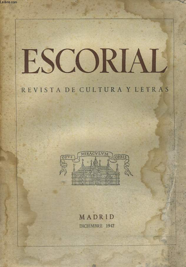 ESCORIAL, REVISTA DE CULTURA Y LETRAS, N26, DICIEMBRE 1942
