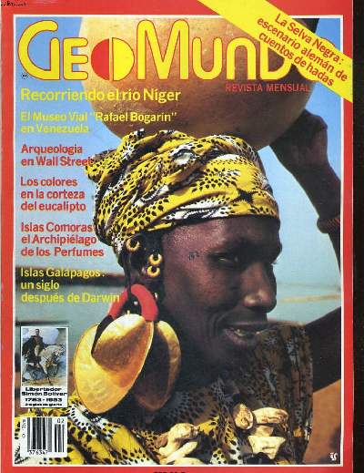 GEOMUNDO, REVISTA MENSUAL, VOL.7, N2, SEPTEMBRE 1983. RECORRIENDO EL RIO NIGER. EL MUSEO VIAL 