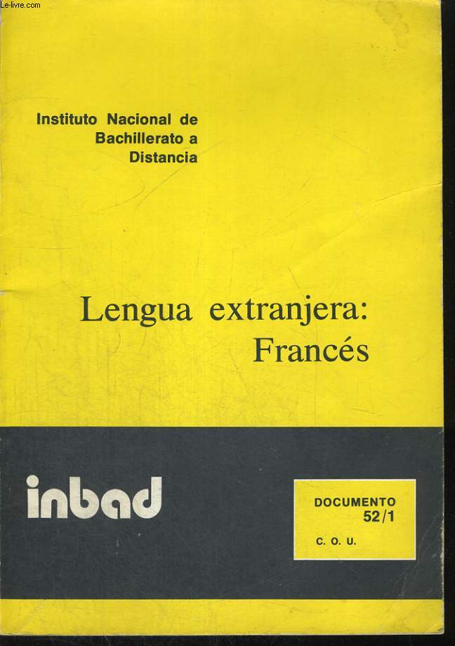 LENGUA EXTRANJERA: FRANCES. DOCUMENTO 52/1