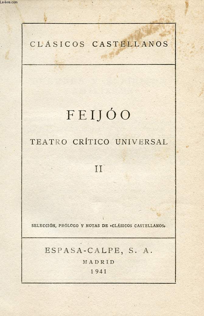 TEATRO CRITICO UNIVERSAL, II