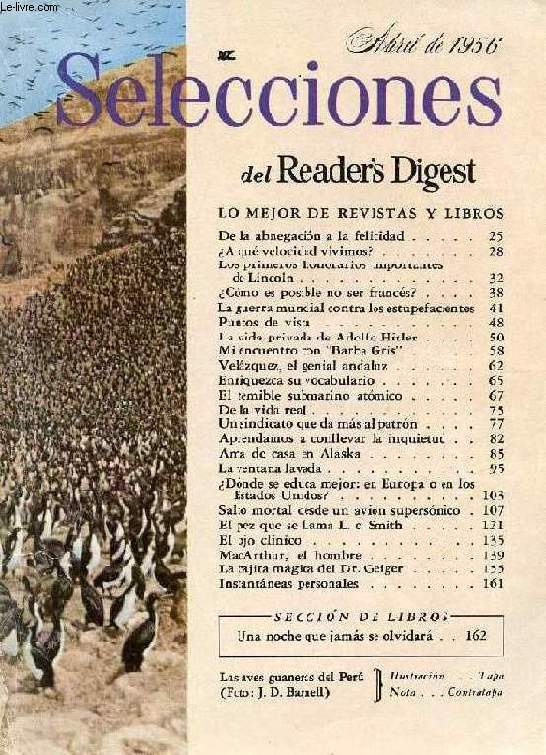 SELECCIONES DEL READER'S DIGEST, ABRIL 1956
