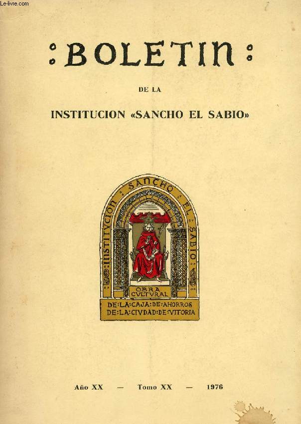 BOLETIN DE LA INSTITUCION 'SANCHO EL SABIO', AO XX, TOMO XX, 1976