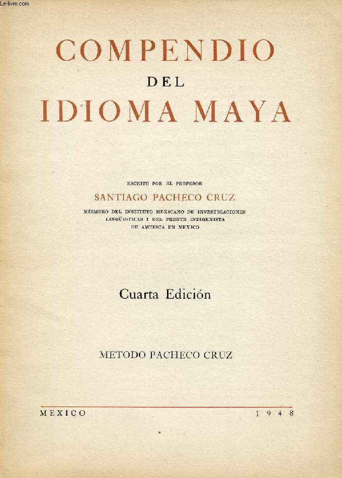 COMPENDIO DEL IDIOMA MAYA