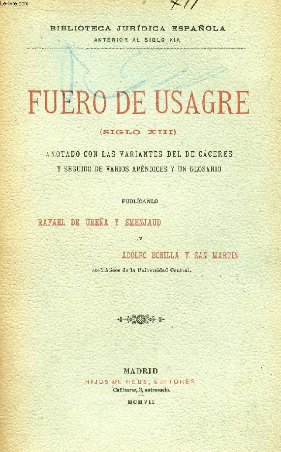 FUERO DE USAGRE (SIGLO XIII)