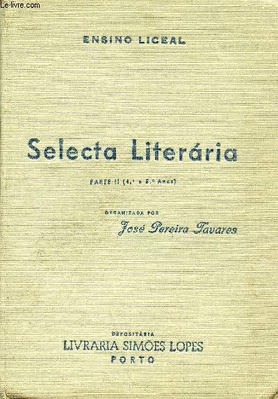 SELECTA LITERARIA, PARTE II (4 E 5 ANOS)