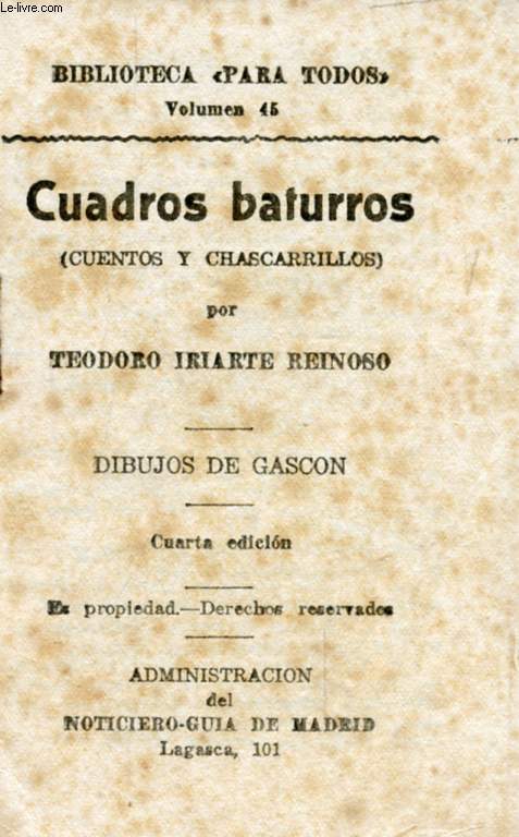 CUADROS BATURROS (Cuentos y Chascarrillos)