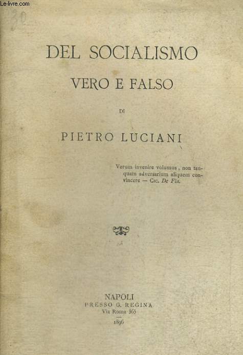 DEL SOCIALISMO VERO E FALSO