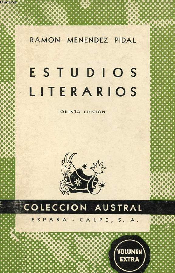 ESTUDIOS LITERARIOS, COLECCIN AUSTRAL, N 28