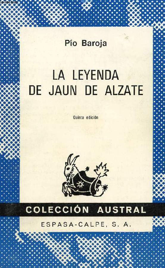 LA LEYENDA DE JAUN DE ALZATE, COLECCIN AUSTRAL, N 177