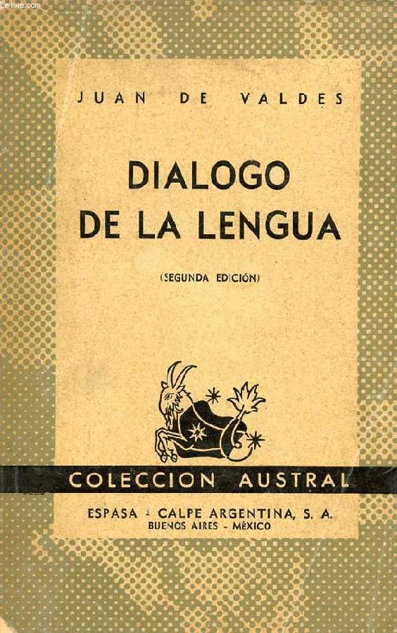 DIALOGO DE LA LENGUA, COLECCIN AUSTRAL, N 216