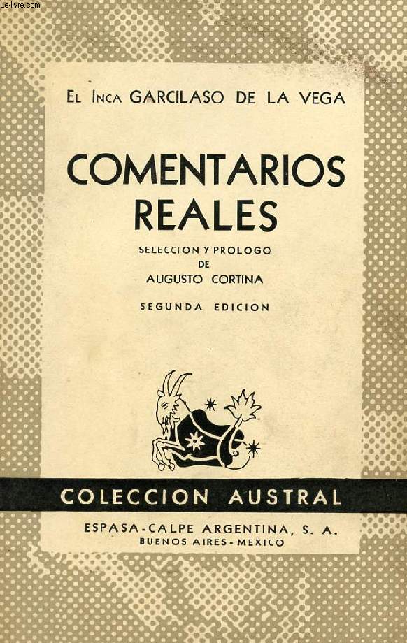 COMENTARIOS REALES, COLECCIN AUSTRAL, N 324