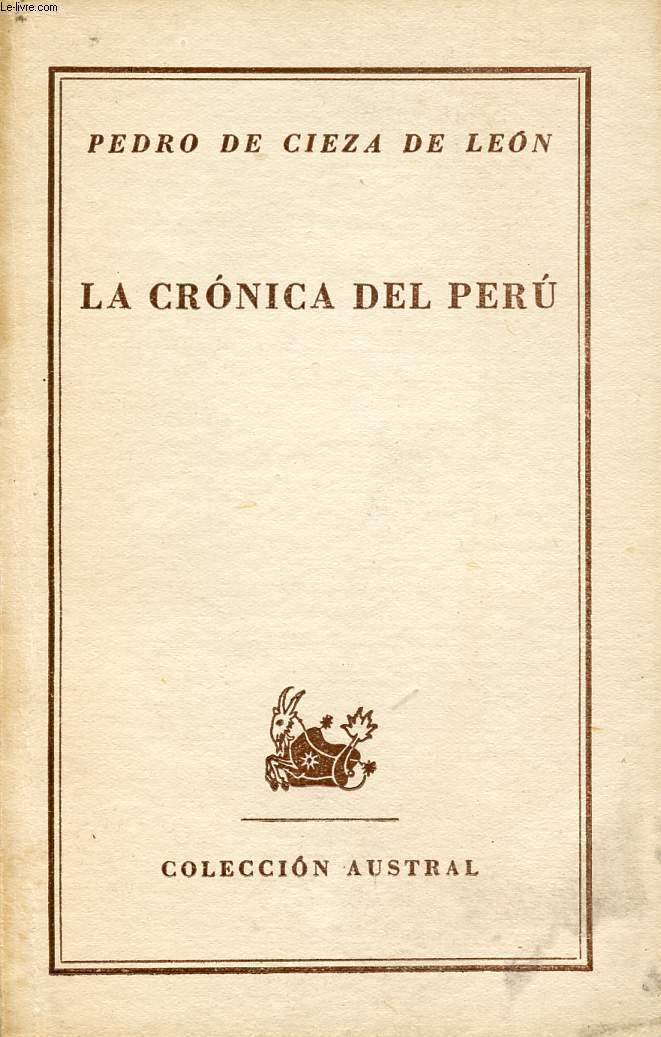 LA CRONICA DEL PERU, COLECCIN AUSTRAL, N 507