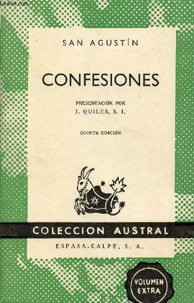 CONFESIONES DE SAN AGUSTIN, COLECCIN AUSTRAL, N 1199