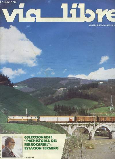 VIA LIBRE, N 268, AO XXIII, MAYO 1986 (Sumario: Un tren de mercancas, de circulacin especial en pruebas del SACIM (Sistema de Informatiza-cin de Mercancas), pasando por encima del rio Orio, en Guipzcoa, cerca del apeadero de Icaz-leguieta...)