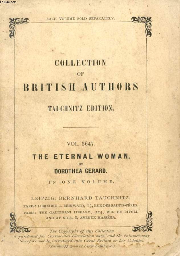 THE ETERNAL WOMAN (COLLECTION OF BRITISH AUTHORS, VOL. 3647)