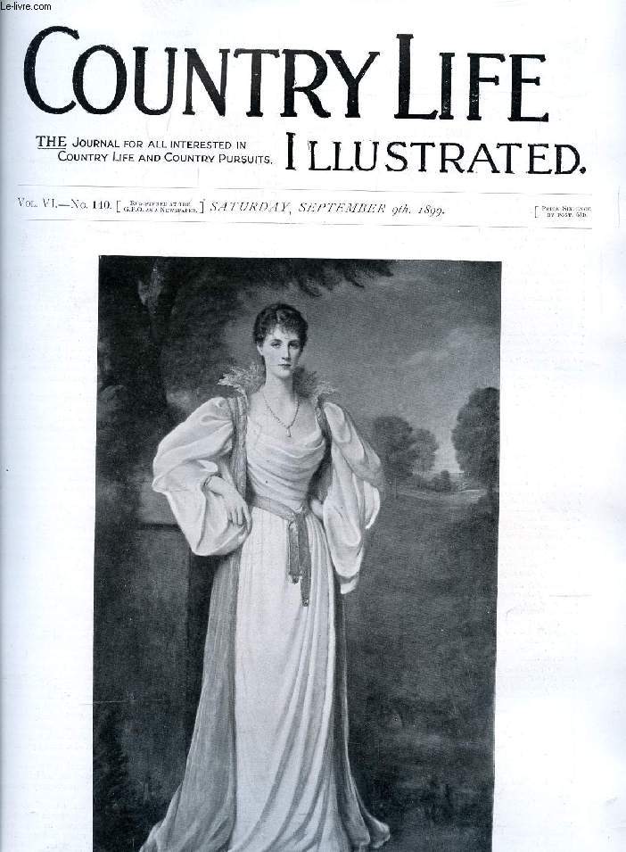 COUNTRY LIFE ILLUSTRATED, VOL. VI, N 140, SEPT. 1899 (Contents: Our Frontispiece: The Duchess of Portland. The Partiddge Season. Country Notes. A Salt-marsh Sheep Farm. (Illustrated). Cycling Notes. (Illustrated). On the Green From the Pavilion...)