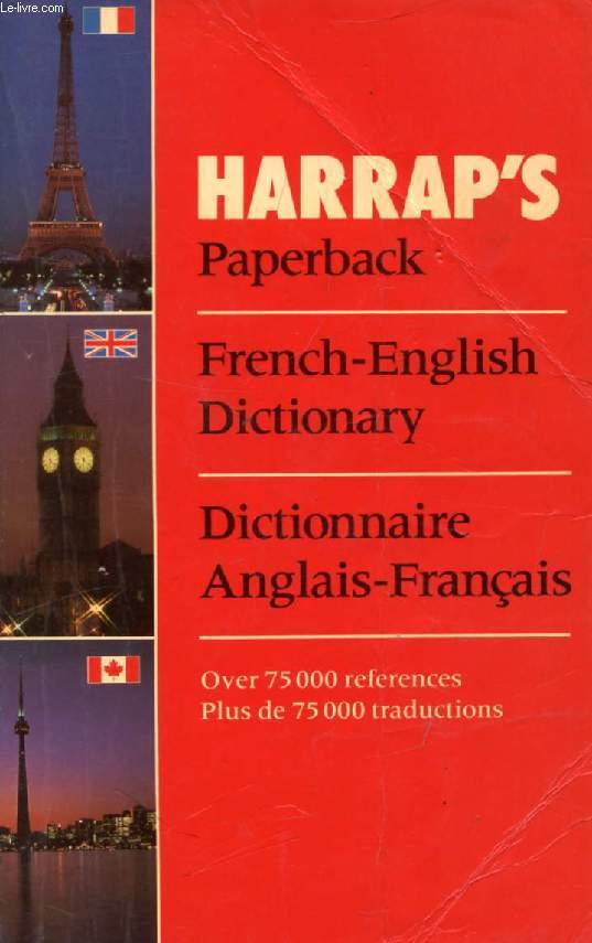 HARRAP'S PAPERBACK, FRENCH-ENGLISH DICTIONARY, DICTIONNAIRE ANGLAIS-FRANCAIS