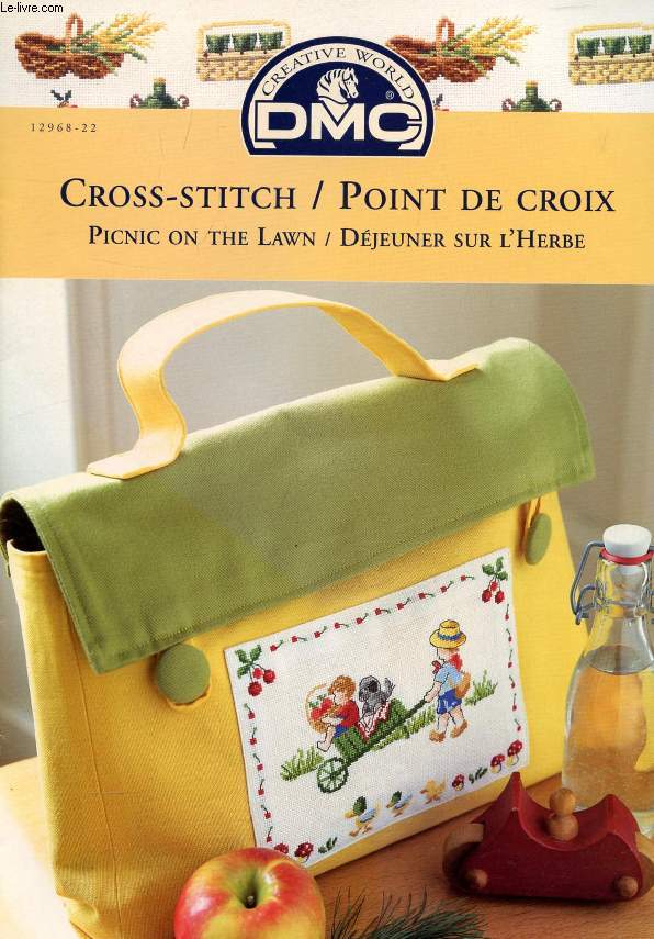 DMC, CROSS-STITCH / POINT DE CROIX, PICNIC ON THE LAWN / DEJEUNER SUR L'HERBE