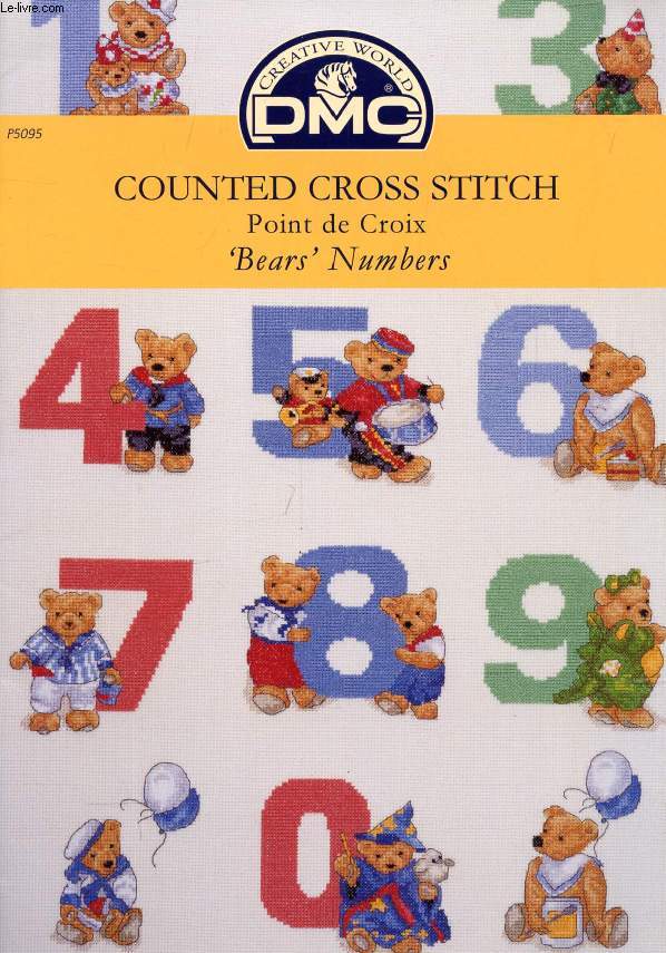 DMC, COUNTED CROSS-STITCH / POINT DE CROIX, 'BEARS' NUMBERS