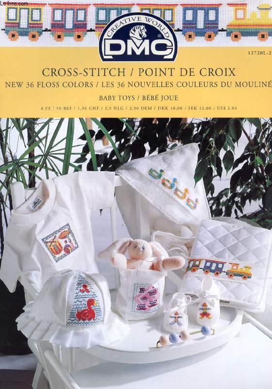 DMC, CROSS-STITCH / POINT DE CROIX, NEW 36 FLOSS COLORS / LES 36 NOUVELLES COULEURS DU MOULIN, BABY TOYS / BEBE JOUE