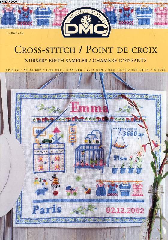 DMC, CROSS-STITCH / POINT DE CROIX, NURSERY SAMPLER, CHAMBRE D'ENFANTS