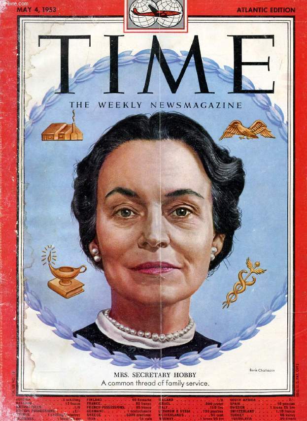TIME, NEWSMAGAZINE, VOL. LXI, N 18, MAY 1953 (Contents: General MacArthur. Oveta Culp Hobby, Lady in Command (Cover). Sitting Bull Autobiography. Bank Holdup in St. Louis. Col. Gamal Abdel Nasser...)