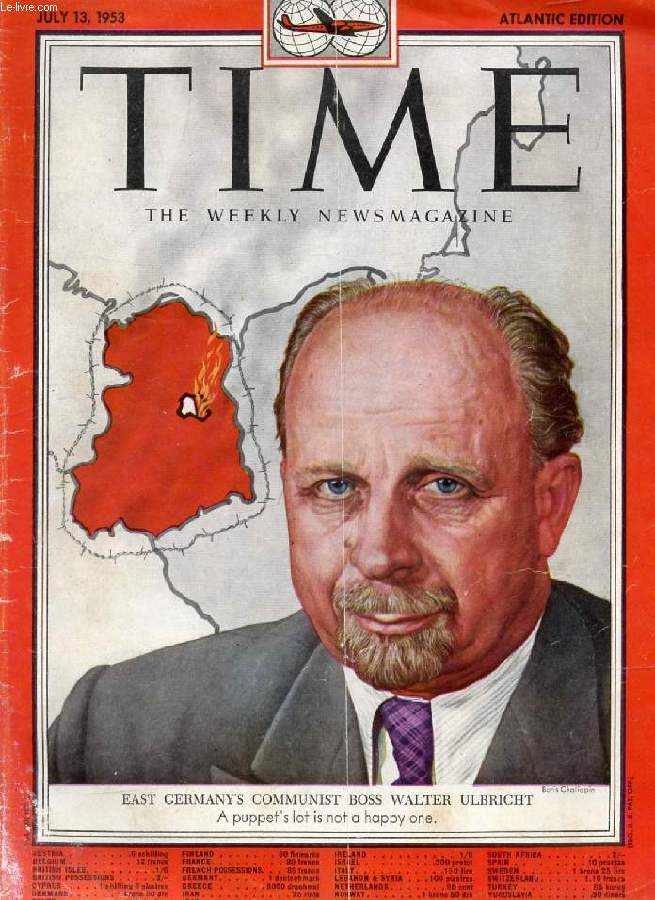 TIME, NEWSMAGAZINE, VOL. LXII, N 2, JULY 1953 (Contents: The Bricker Amendment, A cure worse than the disease ? Battle of Korea, General Clark. East Germany's Communist Boss Walter ulbricht (Cover). Miss Greece & Priests outside Athens Nightclub...)