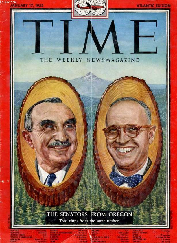 TIME, NEWSMAGAZINE, VOL. LXV, N 3, JAN. 1955 (Contents: The President on Capitol Hill. Indonesia; Nation in Jeopardy. Panama, Murder of a Strongman. The Senator's from Oregon (Cover)...)