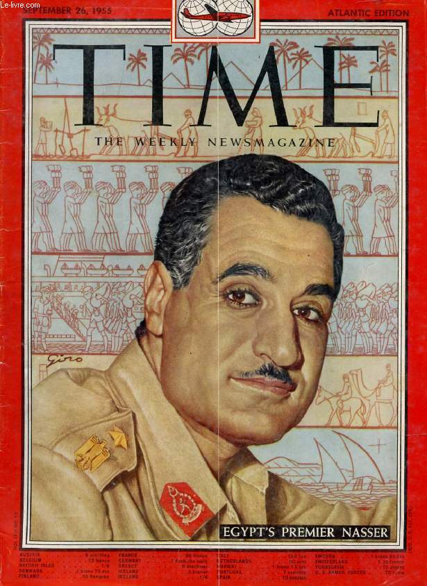 TIME, NEWSMAGAZINE, VOL. LXVI, N 13, SEPT. 1955 (Contents: Free World, Ten Year's Progress. California, The McGee Fire. Egypt's Premier Nasser (Cover). Argentina, Civil War...)