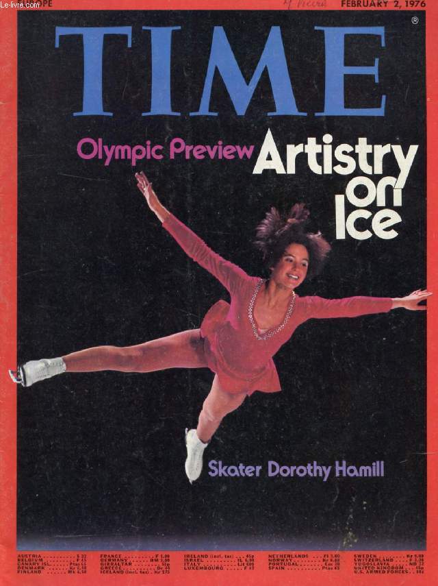 TIME, NEWSMAGAZINE, FEB. 2, 1976 (Contents:Time to Choose: Compromise or More War (Lebanon). Indira Gandhi's 'Crown Prince' (Sanjay Gandhi). Drawing the Battle Lines (Pres. Ford). Test of the Best on Snow & Ice, Skater Dorothy Hamill (Cover)...)