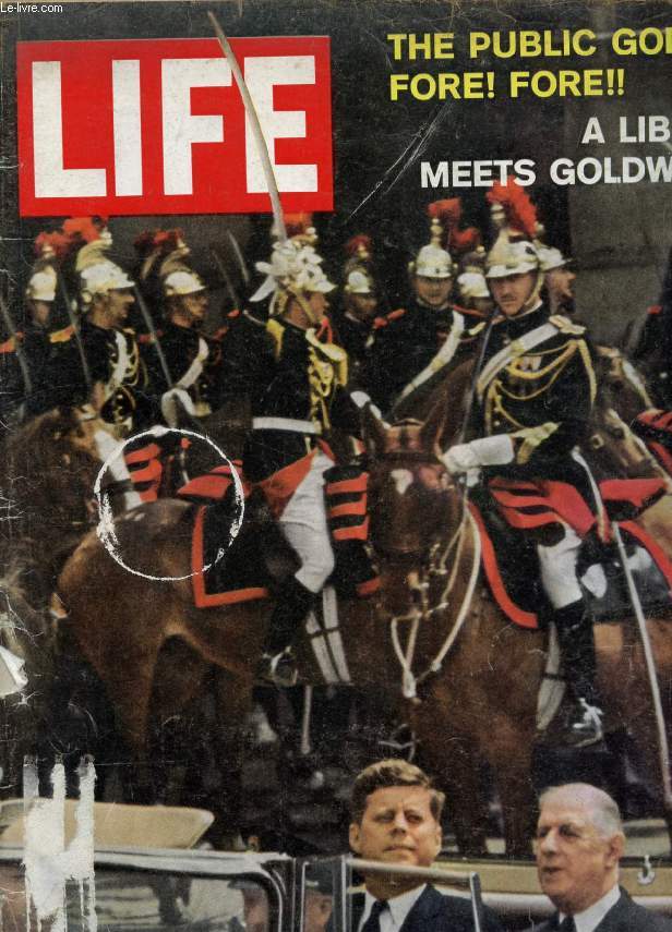 LIFE, VOL. 50, N 23, JUNE 1961 (Contents: Our New President Sees the Tough Guys, In Paris and in Vienna (J.F. Kennedy and Ch. de Gaulle). Rx for Stutterers: Get Mad, Advice from a Successful Speech Center. Fore! Here Comes the Loony, Muni Golfer...)