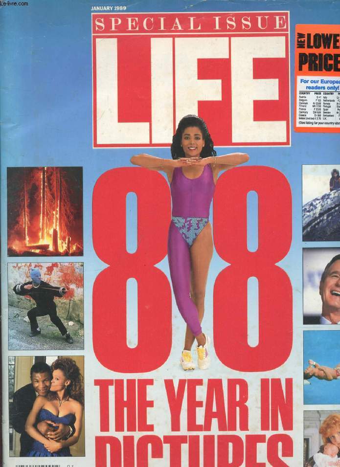 LIFE, VOL 12, N 1, JAN. 1989 (Contents: 88, THE YEAR IN PICTURES, THE EARTH STRIKES BACK. Drought, flood, wind and fire scar the planet. WINNERS. Bush and Quayleswing into action. CALENDAR Winter HOT NUMBERS. A few people leave scorch marks TYCOONS...)
