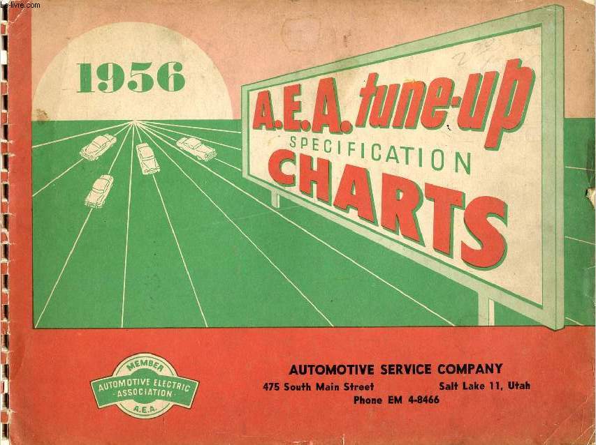 AEA TUNE-UP SPECIFICATION CHARTS, 1956