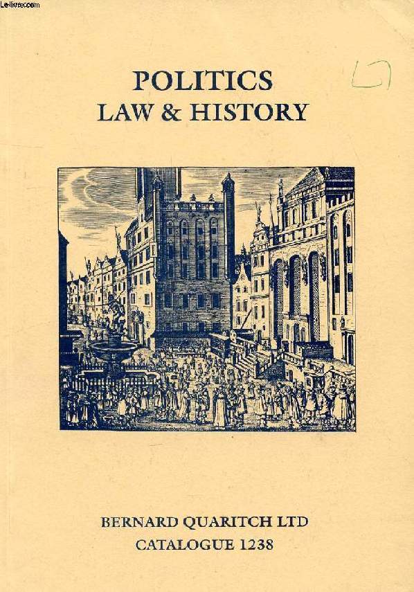 POLITICS, LAW & HISTORY (CATALOGUE N 1238)