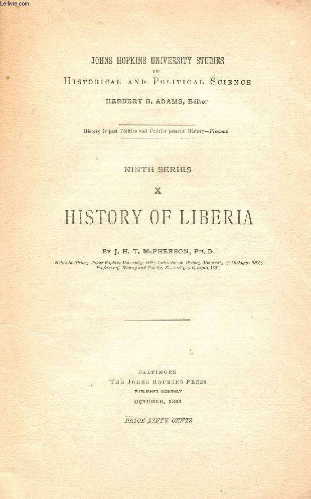 HISTORY OF LIBERIA