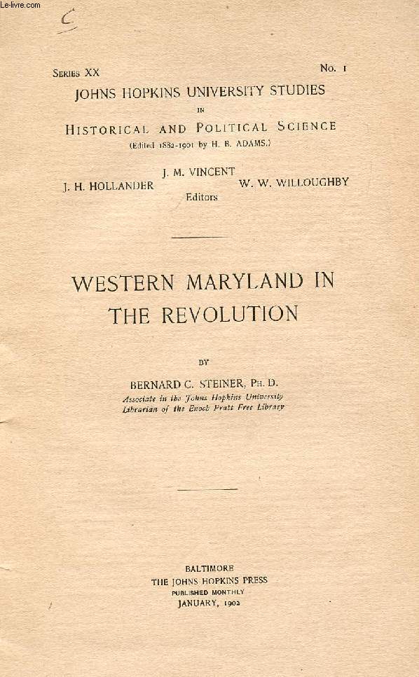 WESTERN MARYLAND IN THE REVOLUTION