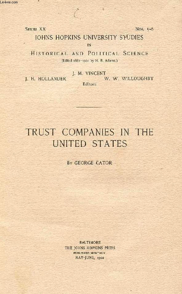 TRUST COMPANIES IN THE UNITED STATES